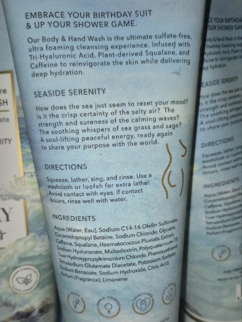 Nakery Beauty Skin Restore Body and Handwash NWT/Sealed